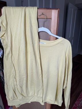 LA Relaxed: Light Yellow Long Sleeve Top Set